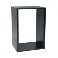 16 SPACE (28"), 18" DEEP BLACK MELAMINE RACK